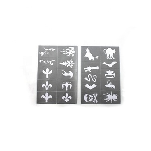 Halloween Glitter <strong>Tattoo</strong> Stencils for <strong>Kids</strong> - Hot Sell Plastic Drawing Set Reusable and Fun for <strong>Kids</strong> Play Face Painting <strong>Kit</strong> - Product Image 5