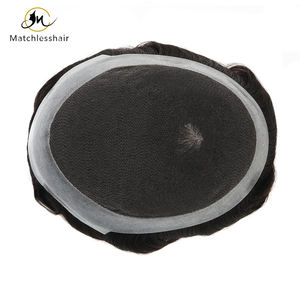 Système capillaire de haute qualité en dentelle suisse pour hommes, base australienne, cheveux humains indiens lisses, toupet en PU naturel - Product Image 6