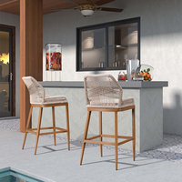 Chaise de Bar, mobilier d'extérieur, tissé, imperméable, personnalisé, pour hôtel, Restaurant, Bar, jardin