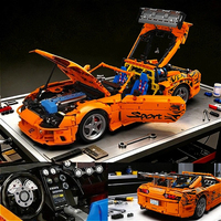 YC-23049 Happy Build A80 SportCar, Juego de Bloques de Construcción a Escala 1:8, 4508 Piezas, Juguete de Ensamblaje Altamente Desafiante