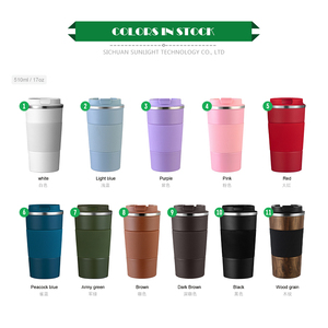 Siyah kahve fincanı Best Seller kahve kupa paslanmaz çelik yalıtımlı Drinkware Tumbler araba için Led sıcaklık ekran kapağı ile - Product Image 2