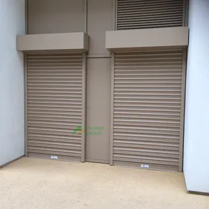 Puerta de persiana enrollable de acero inoxidable comercial eléctrica de alta calidad