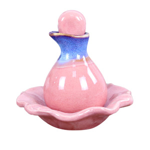 Ceramic <b>Essential</b> <b>Oil</b> Bowl Green Petal Shape Small Dish For Beauty Salon Use - Product Image 4