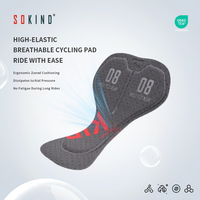SOKIND Coussinets de selle en mousse perforée Spandex/Nylon imprimés par sublimation, sans couture, respirants, antibactériens, à séchage rapide et de haute qualité