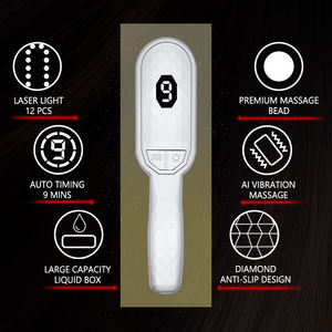 High Quality Accelarated Absorption Custom Logo Silver Red Led Light Best Introducing Serum <strong>Laser</strong> <strong>Hair</strong> Growth <strong>Comb</strong> - Product Image 4