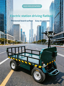 Chariot électrique de manutention à plateforme, mini chariot électrique d'entrepôt, prix du chariot à palettes électrique/chariot à plateforme à 4 roues - Product Image 3