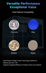 Machine de fraisage dentaire CNC 5 axes Yucera YRC-9 Pro - Machine de fraisage à 16 outils interchangeables pour grand laboratoire dentaire, précision de 0,01 mm - Product Image 6