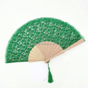 Abanico de encaje con diseño de rosa, abanicos de boda no plegables, artesanía artística, decoración del hogar, accesorios de fotografía, abanico de mano para baile - Product Image 1