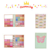 Kit Makeup anak tidak beracun, mainan anak perempuan kotak kosmetik set Makeup profesional