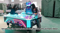 Machine de jeu d'arcade de table de hockey sur air électronique d'intérieur à pièces simulateur de machine de hockey sur air sur glace avec balle pour centres de jeux