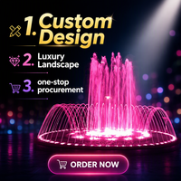 Mini Luces LED Coloridas Musicales para Exteriores, Fuente de Agua para Piscina de Acero Inoxidable