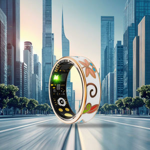 Умное эмалевое кольцо R18 с дистанционным управлением: отслеживание пульса, уровня кислорода в крови, АД и сна – из смолы и нержавеющей стали - Product Image 2