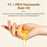 Huile corporelle éclaircissante et hydratante coréenne naturelle à la vitamine C et au niacinamide pour le corps