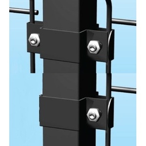 Piastra di Fissaggio in Acciaio Antracite per Palo Tubolare Quadrato 50x50 mm, Prodotto per Recinzioni Iniziali o Finali - Product Image 1