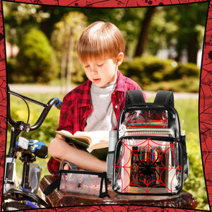 Logo personalizzato impermeabile <span class=keywords><strong>Spiderman</strong></span> zaino trasparente per il pranzo zaini per bambini con piccola borsa termica torna alla scatola del pranzo della scuola - Product Image 2