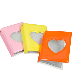 Vente en gros d'album <span class=keywords><strong>photo</strong></span> <span class=keywords><strong>Polaroid</strong></span> Idol à grille unique de 3 pouces avec miroir creux en forme de <span class=keywords><strong>coeur</strong></span> couvercle en PVC de stockage en plastique - Product Image 4