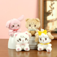 Porte-clés pendentif en peluche coréenne, petite poupée, vente en gros, accessoires mignons pour animaux, jouet à suspendre au sac à dos, cadeau