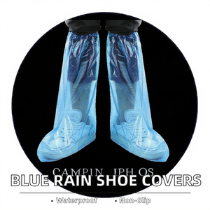 डिस्पोजेबल आउटडोर रेनप्रूफ बूट कवर सुरक्षात्मक पी <span class=keywords><strong>cpe</strong></span> उच्च घुटने के लंबे जूते कवर - Product Image 2