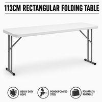 Moderner Quadratischer 113cm HDPE Kunststoff Klapptisch mit Pulverbeschichteten Stahlbeinen für Outdoor-Dining, Krankenhaus und BBQ-Nutzung