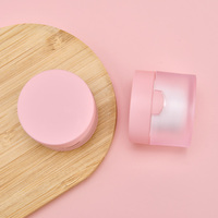 Pot pompe airless rose givré vide pour gel UV, pot cosmétique sous vide pour crème, avec logo personnalisé pour l'emballage de produits d'art des ongles et de soins de la peau