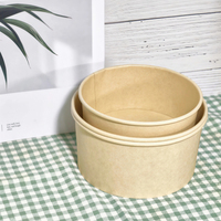 Bol à salade jetable en pulpe de bambou de 1800 ml avec couvercle, récipient alimentaire à emporter