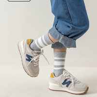 Chaussettes de sport côtelées à motif léopard pour femmes, hommes, jeunes et enfants, en coton et nylon, avec revers/semelle personnalisés, haute qualité, pour l'automne