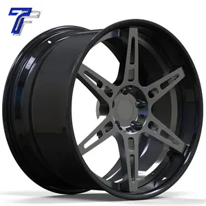 Staggered Te37 5x112 Forged Car Alloy Polish 2 pieces Split Wheels 19*10J