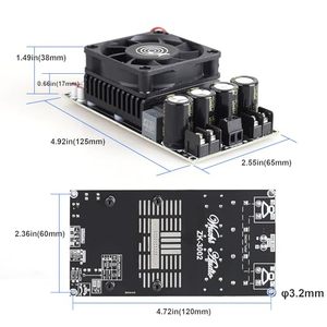 YDL บอร์ดขยายสัญญาณเสียงสำหรับ ZK-3002 300W ช่องคู่600W โมโนบริสุทธิ์ด้านหลังพร้อมชิป TPA3255ชิ้นส่วนอิเล็กทรอนิกส์
