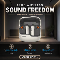 Earbud TWS Peredam Kebisingan Aktif Prime Pro ANC 4 MIC ENC IPX5 Tahan Air Indikator Baterai LED BT 5.4 Bass Boost Custom Fit