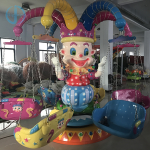 Équipement d'attractions de fête foraine commercial : Chaise volante Clown 12 places pour enfants, à vendre - Product Image 4