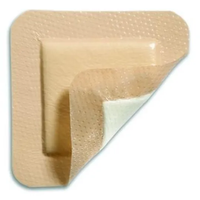 Vendaje de espuma de silicona con/sin borde 4 "x 4", vendaje adhesivo altamente absorbente para heridas, almohadillas cortables para el cuidado de heridas
