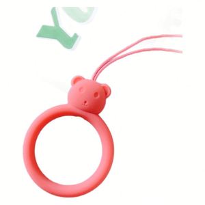 Little Bear Style Liquid Silicone Ring Lanyard, Cute Ring Pendant, <b>USB</b> <b>Flash</b> <b>Drive</b> Lanyard, Short Liquid Mobile Phone Lanyard - Product Image 4