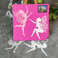 AAGU nuovo taglio metallo muore stampo Scrapbooking taglio Die carta invito danzante ragazza angolo carta di piume Craft taglio Die