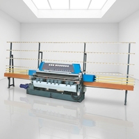 Machine à chanfreiner verticale à 9 broches pour miroirs en verre et lignes droites, pour le traitement de meubles et de miroirs