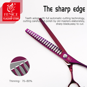 Fenice JP440C steel 7 inch 7.5 inch professional pet grooming scissors pet dog cat - Product Image 2