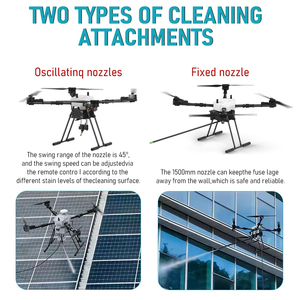 Drone de nettoyage commercial pliable <span class=keywords><strong>en</strong></span> fibre de carbone, nettoyeur de façade haute pression, drone UAV pour le nettoyage des toits de bâtiments et des panneaux solaires - Product Image 2