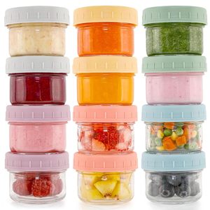 4oz 120 <span class=keywords><strong>ml</strong></span> Tủ đông <span class=keywords><strong>container</strong></span> nhỏ với vít nắp tái sử dụng kính lưu trữ <span class=keywords><strong>container</strong></span> cho bé thực phẩm - Product Image 2