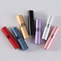Atomiseur de parfum de voyage rechargeable en aluminium à mécanisme rotatif, brume fine, 10ml 8ml, vide, rechargeable, pour marque privée, vente en gros