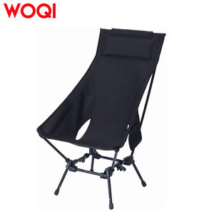 WOQI Chaise de plage réglable à grand dossier haut pour adulte Chaise pliante à dos adaptée à la randonnée, aux voyages et à la pêche - Product Image 1