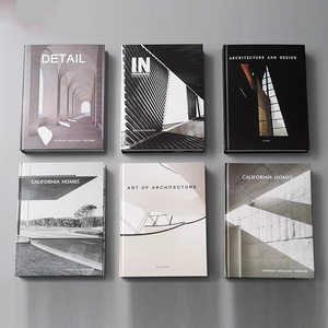 Grande semplice <span class=keywords><strong>bianco</strong></span> <span class=keywords><strong>e</strong></span> <span class=keywords><strong>nero</strong></span> <span class=keywords><strong>grigio</strong></span> libro decorativo ribaltabile straniero tavolino libri decorazioni morbide - Product Image 2