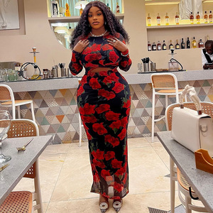 Abito Stile Principessa con Maniche Lunghe e Vita Segnata, Gonna Corta Autunnale Rossa, Pullover Elegante per il Lavoro - Product Image 2