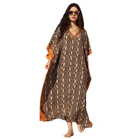 Nouvelle Robe Longue de Plage Ample en Rayonne Grande Taille Style Européen et Américain 2024 pour Vacances, Cache-Maillot Uni à Motif Dégradé