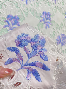 ชุดเดรสผ้าสองสีสำหรับผู้หญิงจากลูกไม้มีเชือกกลวงแบบฝรั่งเศส - Product Image 2
