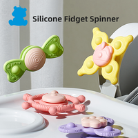Nouveau jouet souple en silicone classique pour bébé jeu de ventouse ensemble de dentition rotatif avec jouet rotatif pour les nouveau-nés de dentition