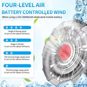 Gilet de sécurité réfléchissant haute visibilité pour hommes, à gel rafraîchissant, alimenté par batterie, pour le travail en extérieur, à deux couleurs, de haute qualité, à évaporation - Product Image 2