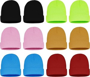 Custom Wholesale Warm Cozy Acrylic Knit Infant Winter Cap Beanie Hat Embossed Printing Common <b>Fabric</b> Feature for Kids Toddlers - Product Image 4