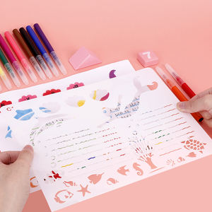 Tenwin — pochoirs pliables et réutilisables pour enfants, 8084-A4, pour dessin, bricolage, modèle de <span class=keywords><strong>peinture</strong></span>, aérographe artisanal, nouveau, 2020 - Product Image 1