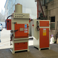 Machine de sablage automatique sur chenilles à 4 canons, machine de sablage de type split, petit cabinet de sablage pour pièces.