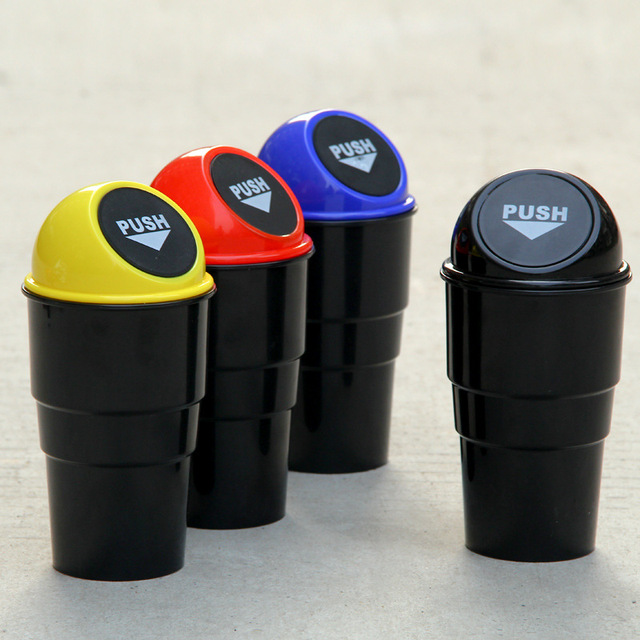 Automotive Cup Holder Garbage Can Trash Bin Small Mini Car Trash
