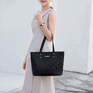 Bolso de Mano Acolchado Personalizado con Logotipo para Mujer, Bolso de Compras, Bolso de Hombro, Bolso de Viaje, Fábrica BSCI - Product Image 5